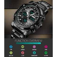 TOKDIS Men’s Luxury – Digital Sports Watch, Stainless Steel Edition