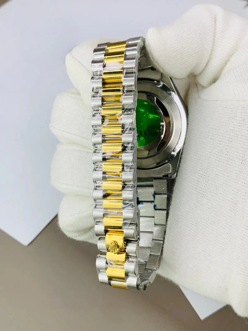 Rolex Stone Dial Edition – White Luxury Watch with Date Display